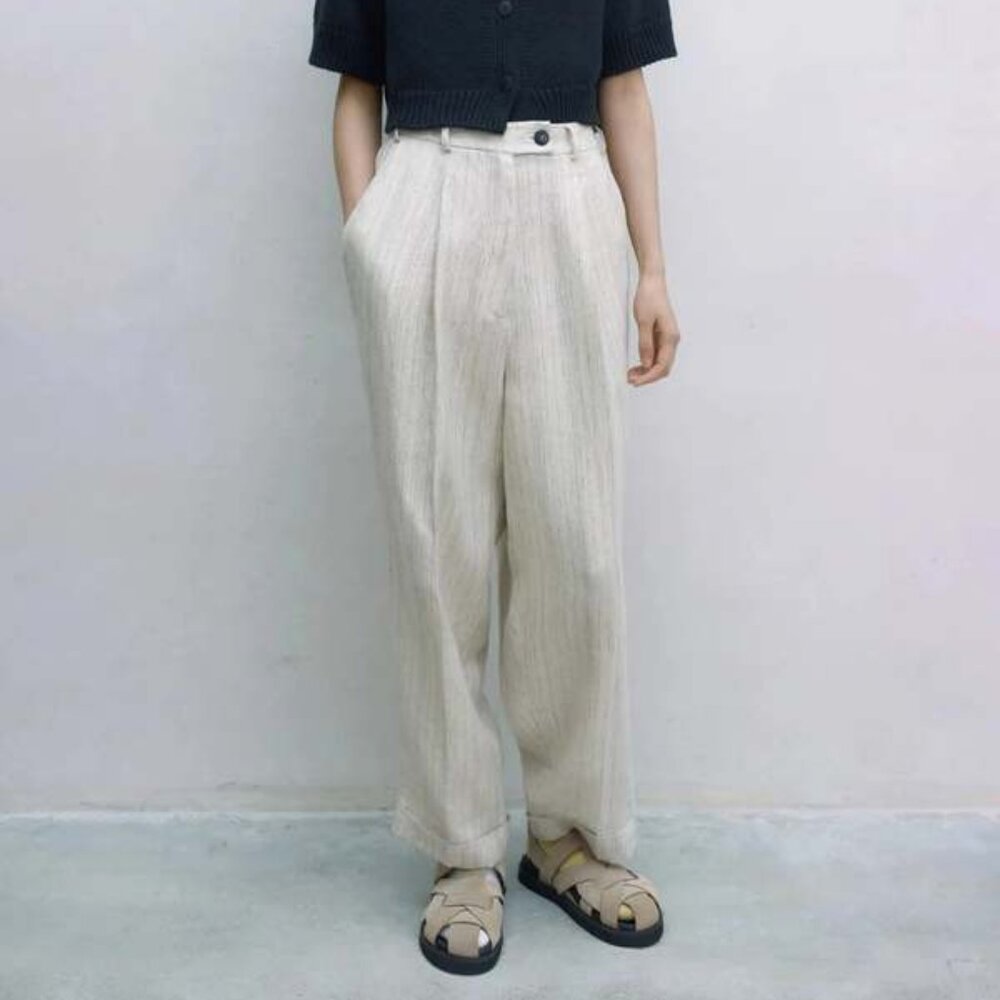 CORDERA Slub Linen Masculine Pants